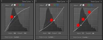 Curve tool in lightroom